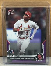 2021 TOPPS NOW 821 DYLAN CARLSON CARDINALS ROOKIE multi-HR Purple Parallel 21/25