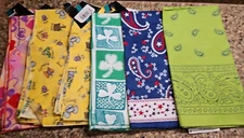 Bandana Hav-A-Hank & Unknown brand Hankie Made In USA New Lot Of 6