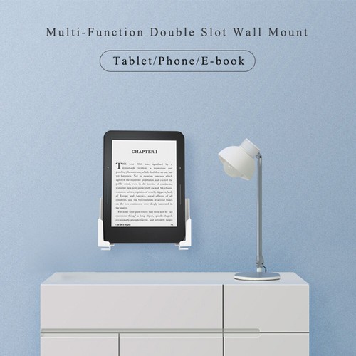 2pcs Adjustable Wall Mount Tablet Holder Universal Phone Frame Rack (White) - Afbeelding 2 van 9