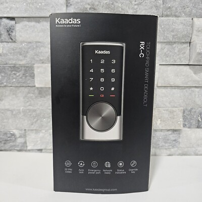 Kaadas RX-C Touchpad Smart Deadbolt Digital Lock Satin Nickel PIN Code Key NEW