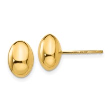 Real 14kt Yellow Gold Gold Polished Post Earrings