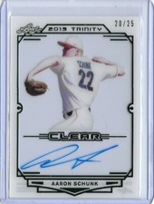 2019 Leaf Trinity AARON SCHUNK Clear Acetate Green Foil Auto RC 20/25 Rockies 3B