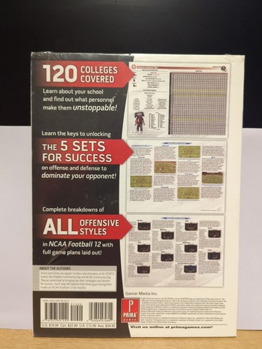 NCAA Football 12: The Official Players Guide - Paperback - BRAND NEW SEALED - Picture 2 of 3