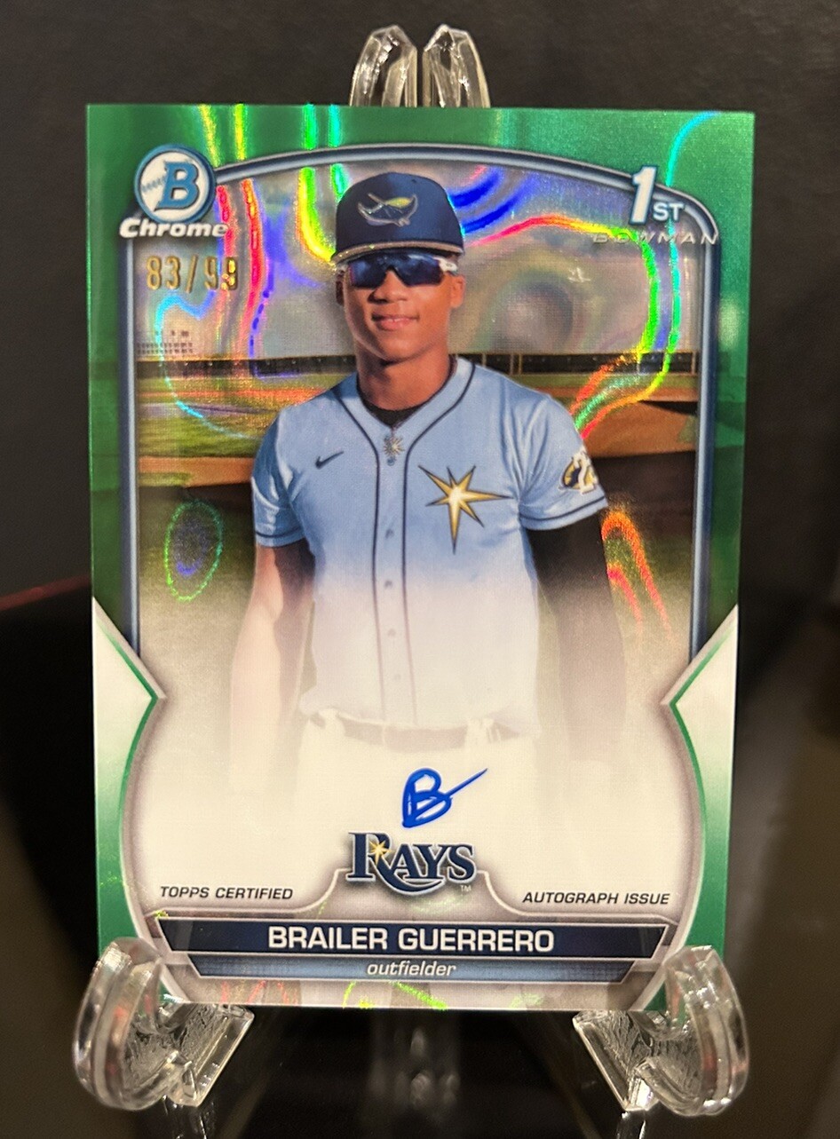 2023 Topps Bowman Chrome 1ST GREEN LAVA AUTO BRAILER GUERRERO /99