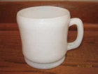 Vintage Anchor Hocking Milk Glass Shaving Mug with Raised Hobnails