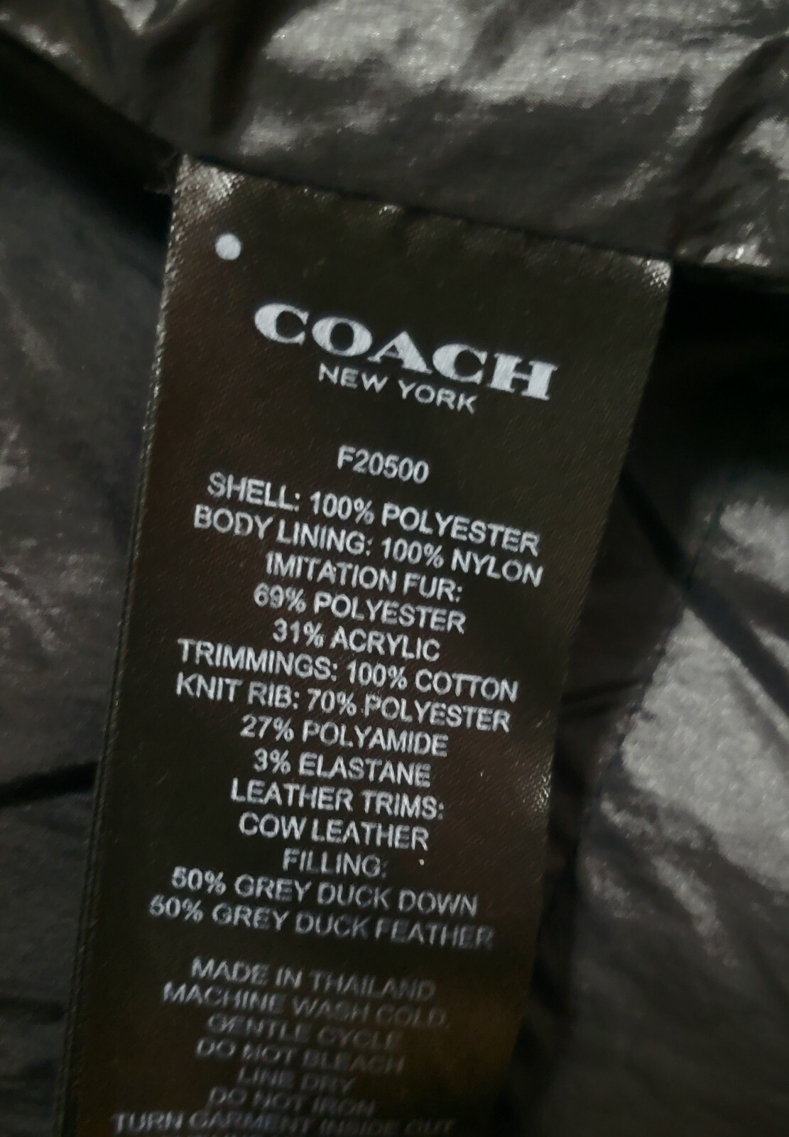 AUTHENTIC MSRP $695 Coach Solid Long Puffer Coat … - image 12