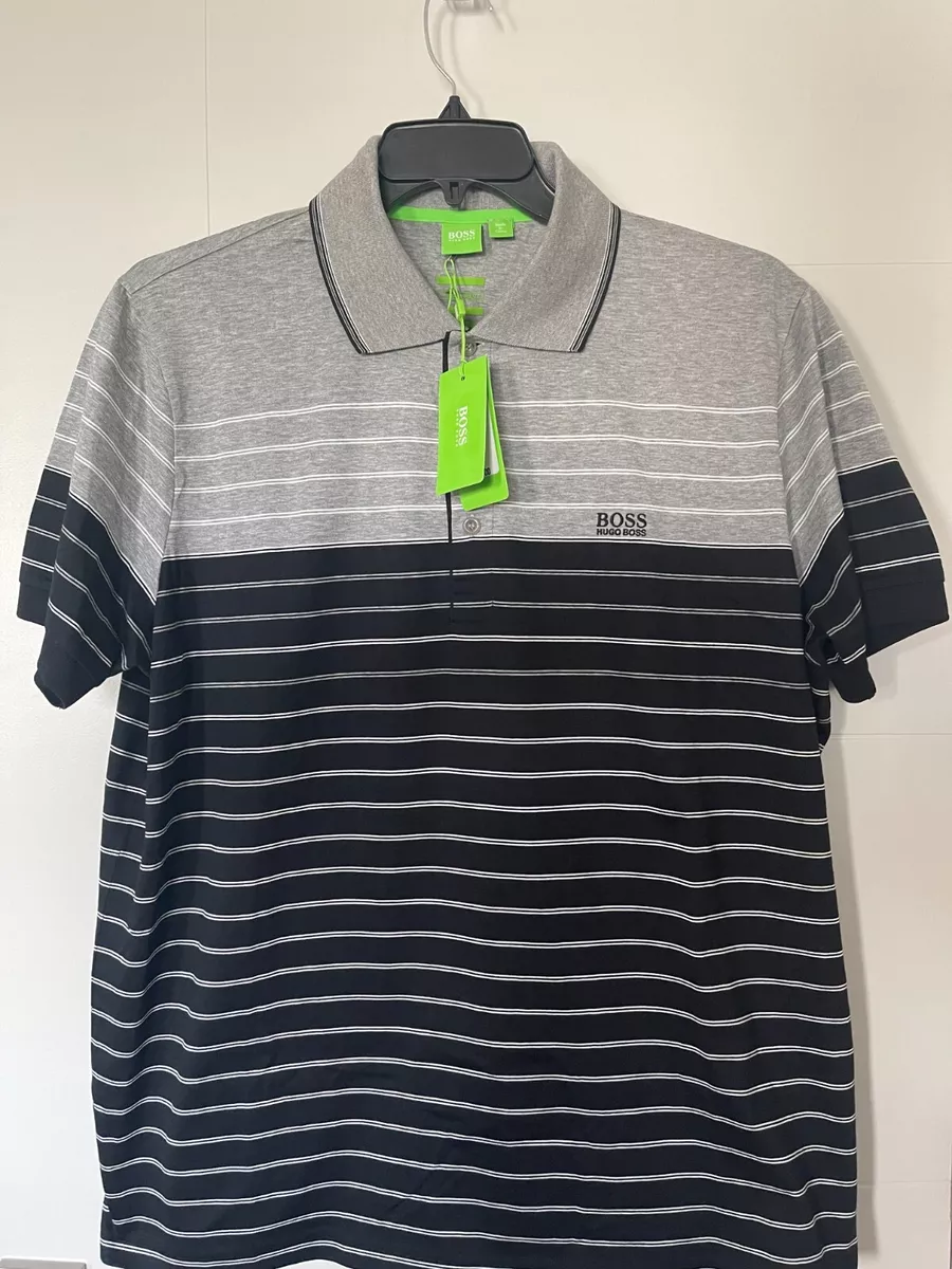 Black and white hot sale hugo boss polo