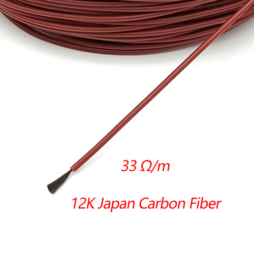 Silicone Rubber Floor Warm Heating Cable 33ohm/m Carbon Fiber Heating Wires