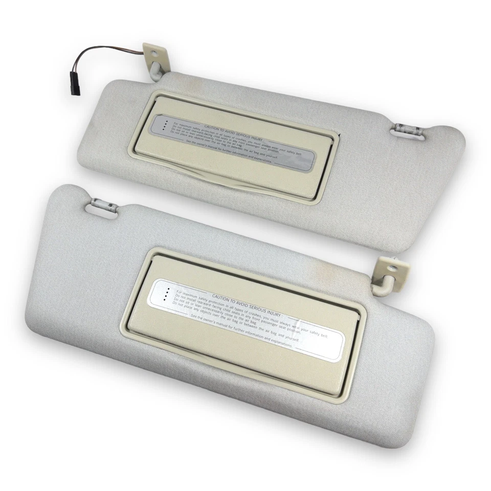 1996-1999 Mercedes E Class Driver & Passenger Side Sun Visor Set W/Homelink Gray - Image 2 of 4