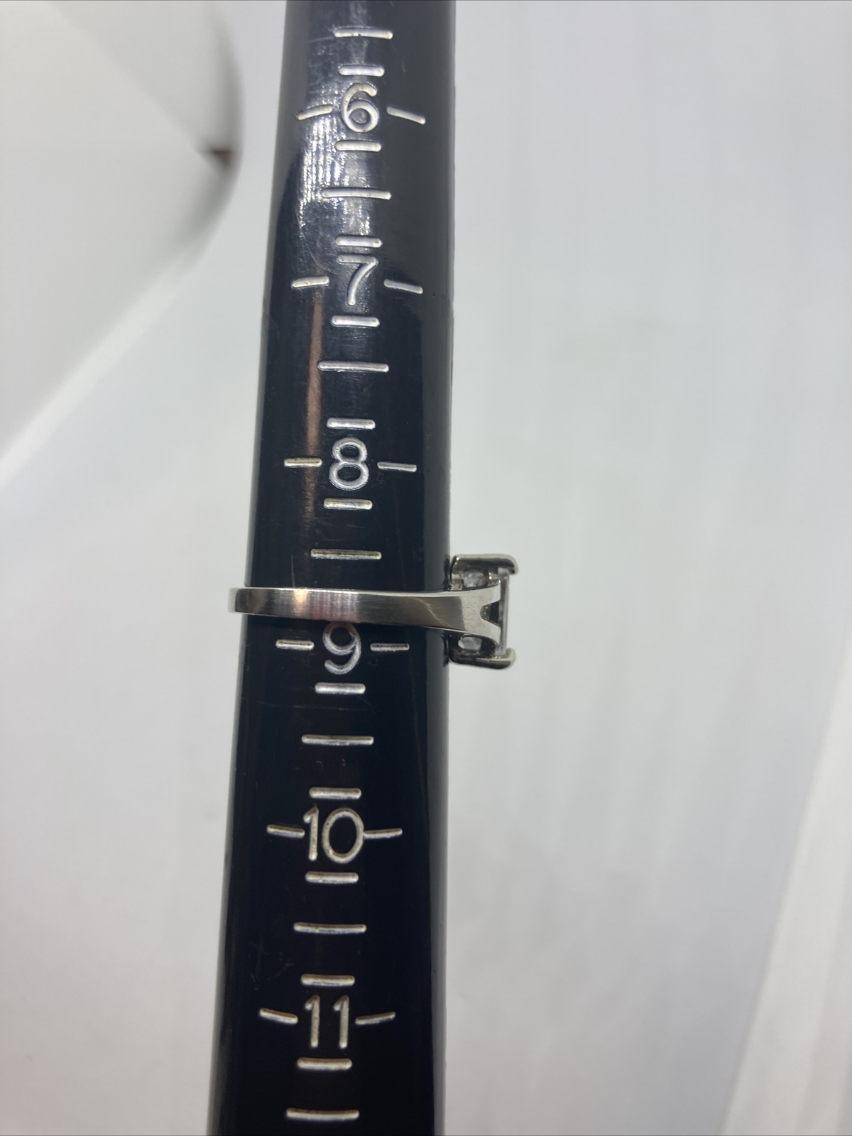 Sterling Silver Solitaire Emerald Cut Solitaire C… - image 4