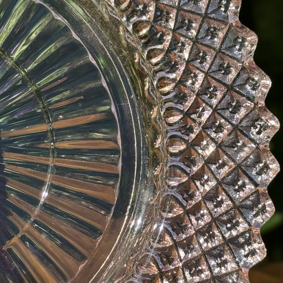 Anchor Hocking Pink Depression Glass Miss America 5 3/4” Diamond Plate