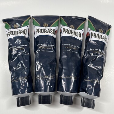 Proraso Shaving Cream in a Tube, Protective and Moisturizing, 5.2 Oz (Pack of 4)