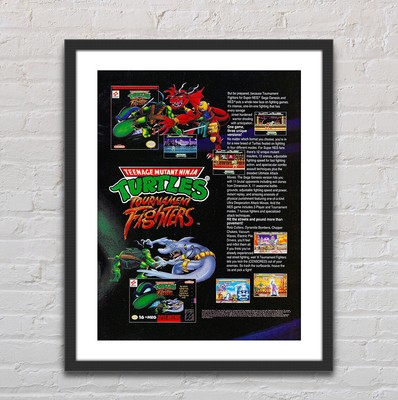 TMNT Tournament Fighters Nintendo NES SNES Glossy Poster Print 18'' x 24'' G0165