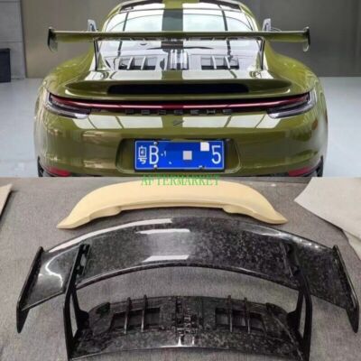 FOR PORSCHE CARRERA 992 HALF FORGE CARBON FIBER REAR TRUNK SPOILER WING GT3 STY