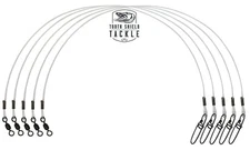 5 Pack Fluorocarbon Leaders Musky Pike Leader Stay Lok Snap Crane Swivel Muskie