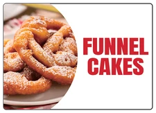 FUNNEL CAKES| Laminated Vinyl Decal Sticker Label