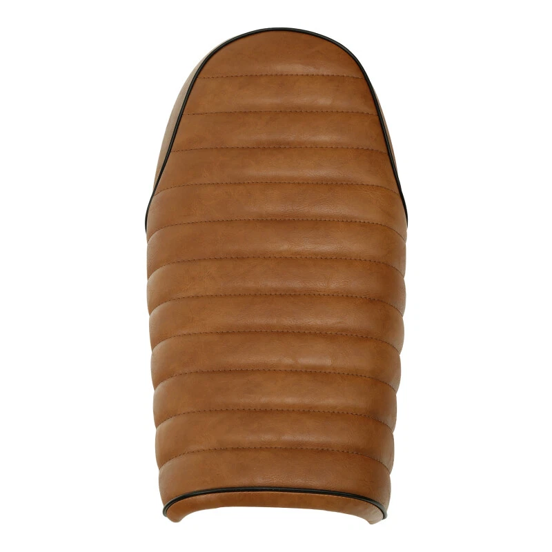 Brown Flat Brat Seat Tracker Vintage Cushion Saddle For Honda CB CL Cafe Racer - Image 3 of 4