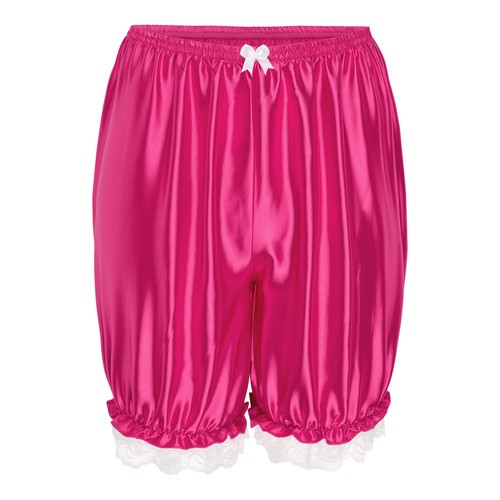 Frilly Lace Sissy Ruffled Lolita Shorts Silky Satin Pumpkin Pantaloon Bloomers - Picture 13 of 36