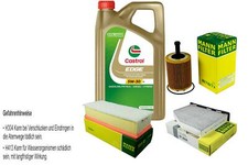 INSPEKTIONSKIT FILTER CASTROL 5L ÖL 5W30 für VW Passat Variant 3C5 2.0 TDI 16V