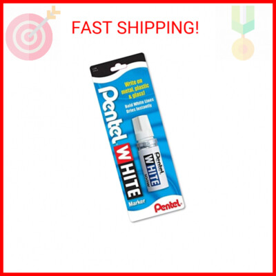 Pentel  Felt Tip White Marker, Broad Point