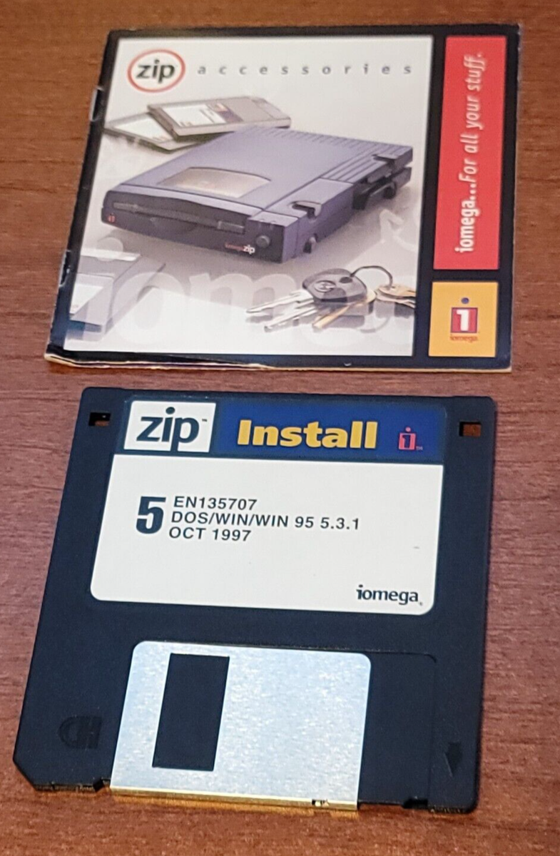 IOMEGA ZIP Install Disk DOS/ WIN/ WIN95 3.5 Floppy Disk October