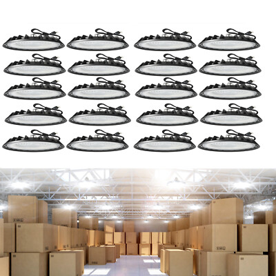20PACK 500W LED UFO High Bay Lights, Commercial Lighting for Factory Shop GYM 