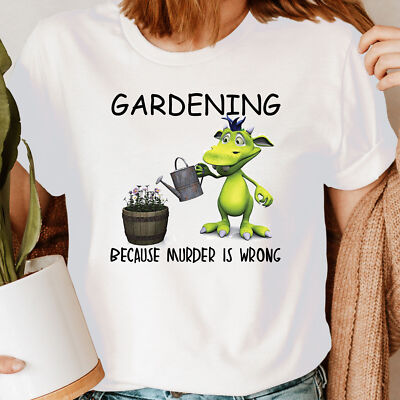 Weil Mord falsch ist Pflanzenliebhaber Shirt, Gartenshirt Gärtner T-Shirt #DDRN