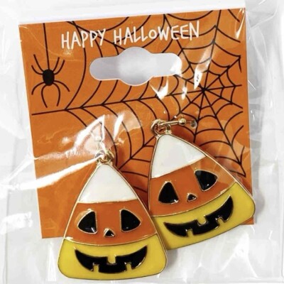 Halloween Jewelry Halloween Earrings Halloween Candy Corn Earrings JackOLantern