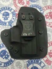 QUICK SHIP DEEP Hybrid IWB Black Kydex Holster for Springfield XD 3" Sub 2AGW