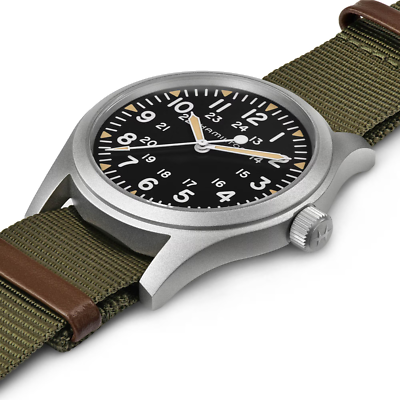 New Hamilton Khaki Field Mechanical Black Dial Men's Watch