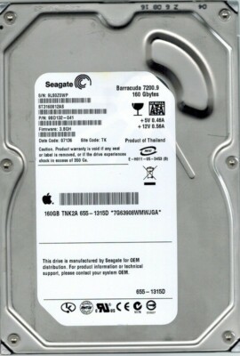 Seagate Barracuda 160GB 7200RPM SATA 3Gbps 3,5'' LFF Festplatte ST3160812AS