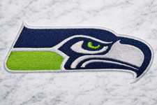 SEATTLE SEAHAWKS NFL EMBROIDERED IRON ON PATCH 4"X1.5" FREE SHIPPING  TRACKING