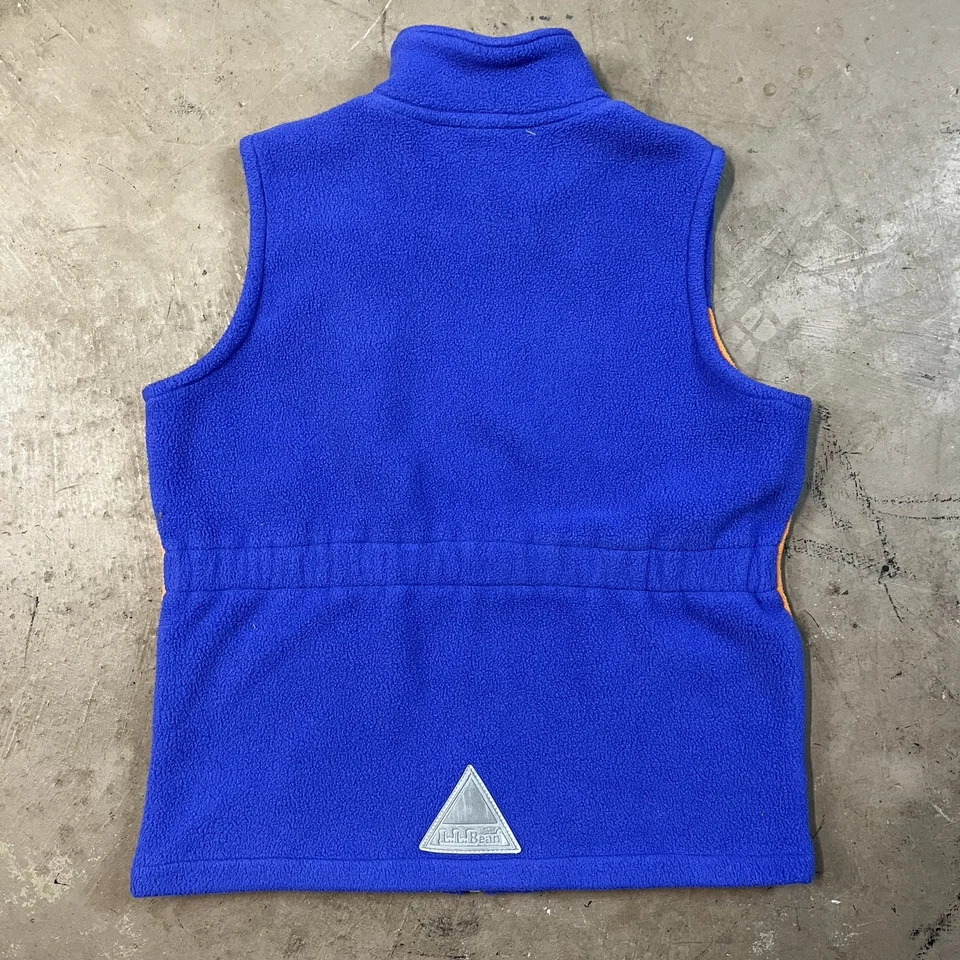 Vintage LL Bean Fleece Vest Full Zip Athletic Girls Large Made in USA - Image 2 of 4