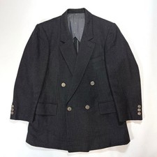 Authentic Yves Saint Laurent Wool Gray Double Breasted Blazer