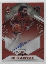 2021 Panini Chronicles Phoenix Rookie Red Justin Champagnie #PRA-JCH Auto 0l1u