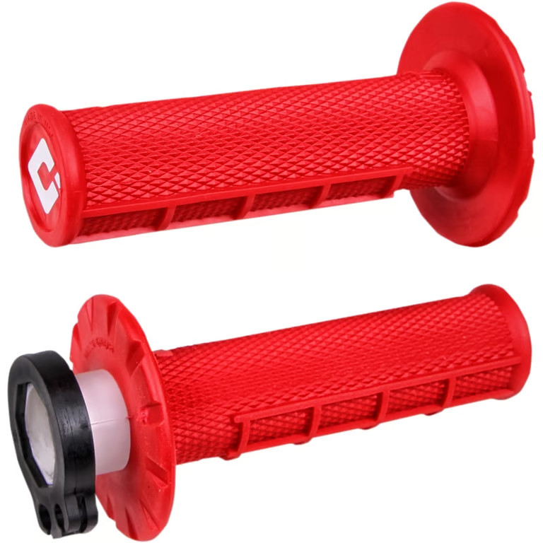ODI V2 Lock-On 1/2 Waffle Grips - Red Motorcycle Street Bike Dirt Bike H36HWR
