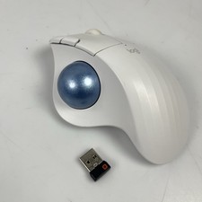 Logitech ERGO M575 Wireless Trackball White Tested Works w/ Dongle