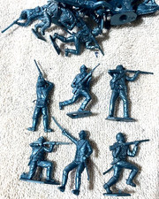 Vintage 60s MPC Civil War Toy Soldiers BLUE 22 6 types