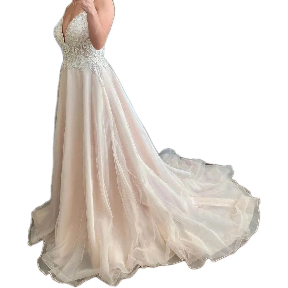 David's Bridal Sequin Tulle Wedding Dresses for sale | eBay