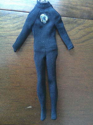 Vintage 1967 Batgirl Ideal Super Queen Doll Bodysuit in Poor Condition