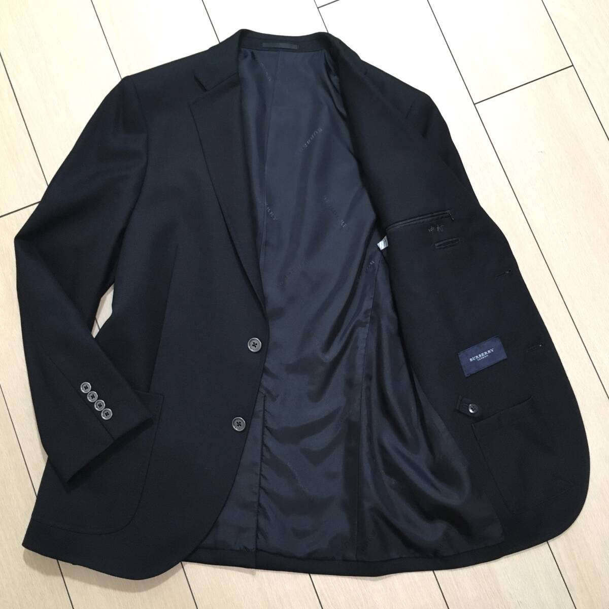 Burberry London Black Tailored Jacket with Metal Buttons for Men Spring Autumn