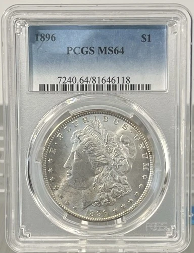 1896 Morgan Dollar PCGS MS 64 .