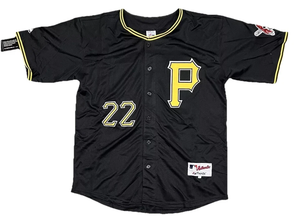 Andrew McCutchen Pittsburgh Pirates Alternate Black Jersey w/ Patch Men’s Large - Image 2 of 4