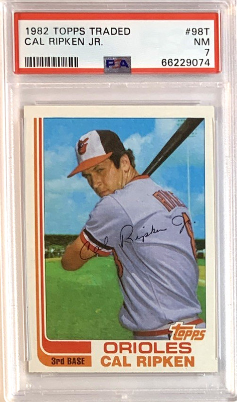 1982 TOPPS TRADED #98T CAL RIPKEN JR. ROOKIE CARD HOF ORIOLES PSA 7--SHIPS FAST!