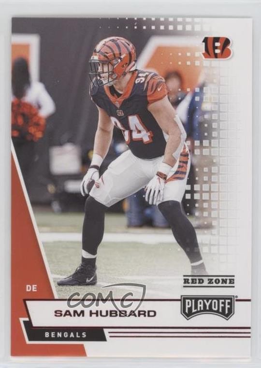 2020 Panini Playoff Red Zone Sam Hubbard #35 1n5