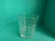 Tiffany & Co. Plaid Crystal Double Old Fashioned Tumbler, 3 5/8"H, Pre-owned 