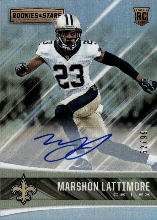 Marshon Lattimore Panini Rookies & Stars #244 Longevity Signature