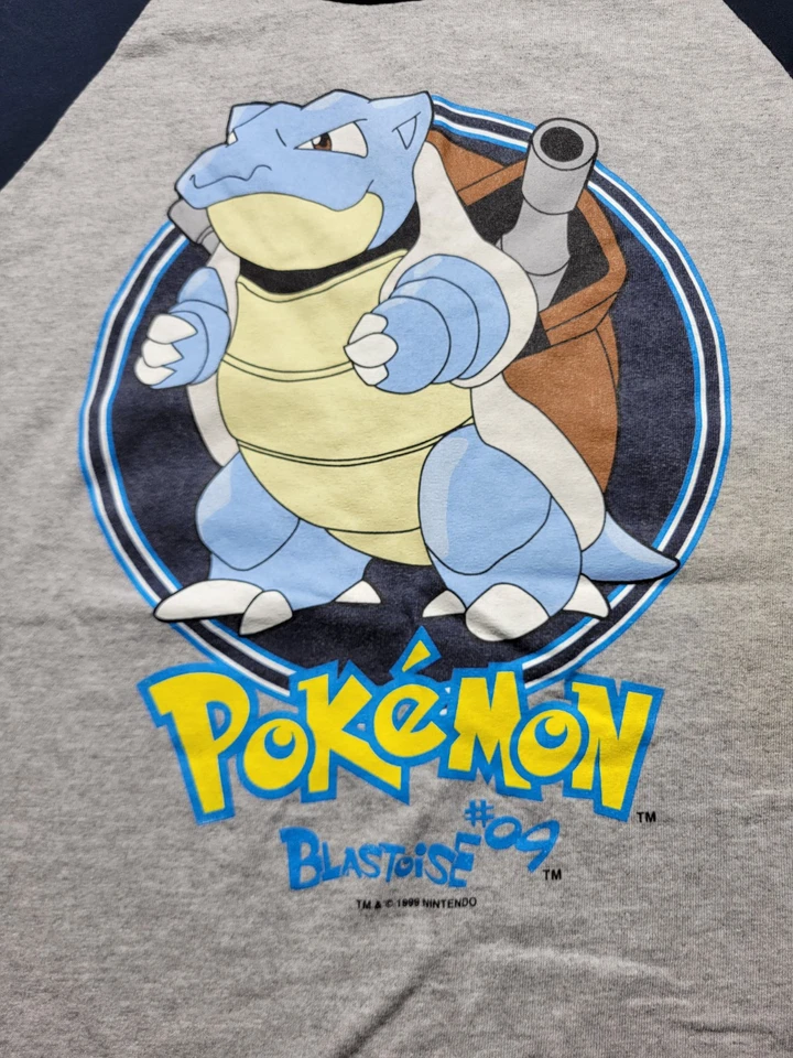 Vintage Pokemon Blastoise Made In USA 1999 T-Shirt Size Youth XL - Image 2 of 4
