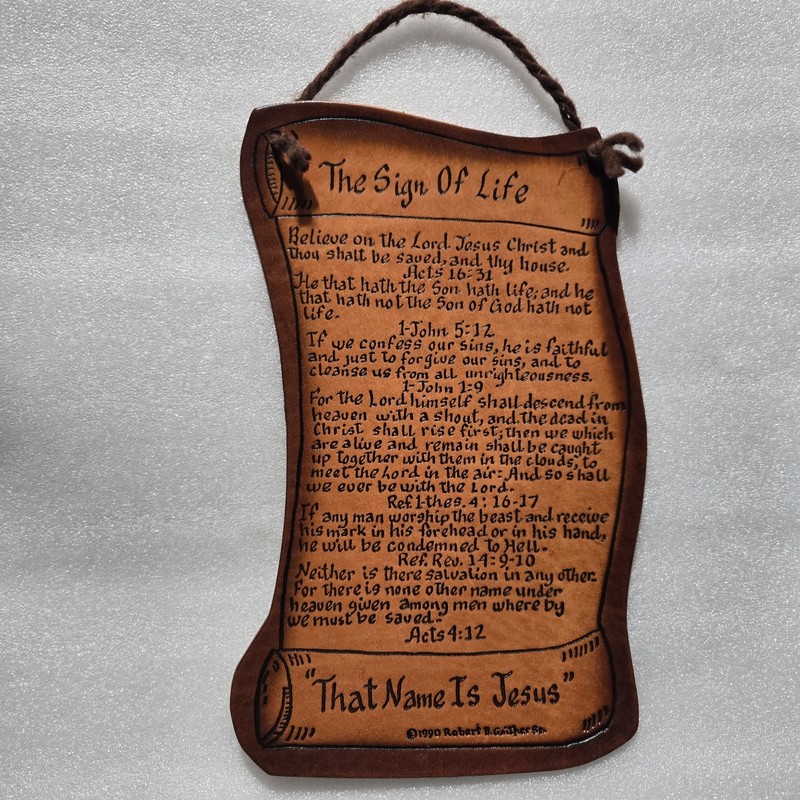 Leather Sign Of Life Company "That Name Is Jesus" 1990 Robert B. Gaither Sr.