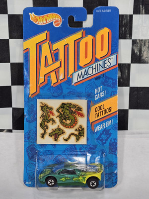 Vintage 1993 HOT WHEELS TATTOO MACHINES Dragon Wagon Speed Blaster NIP New BW